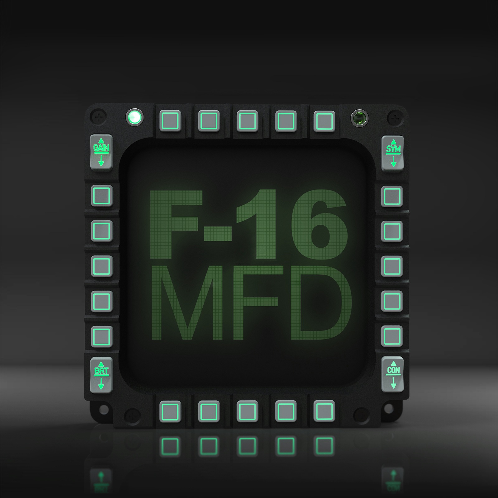 TFT フルカラースクリーン 600X600 DPI PC USB F16MFD コックピット フライト シミュレーター MFD メーター DCS ファルコン BMS フライト シミュレーション ゲーム用