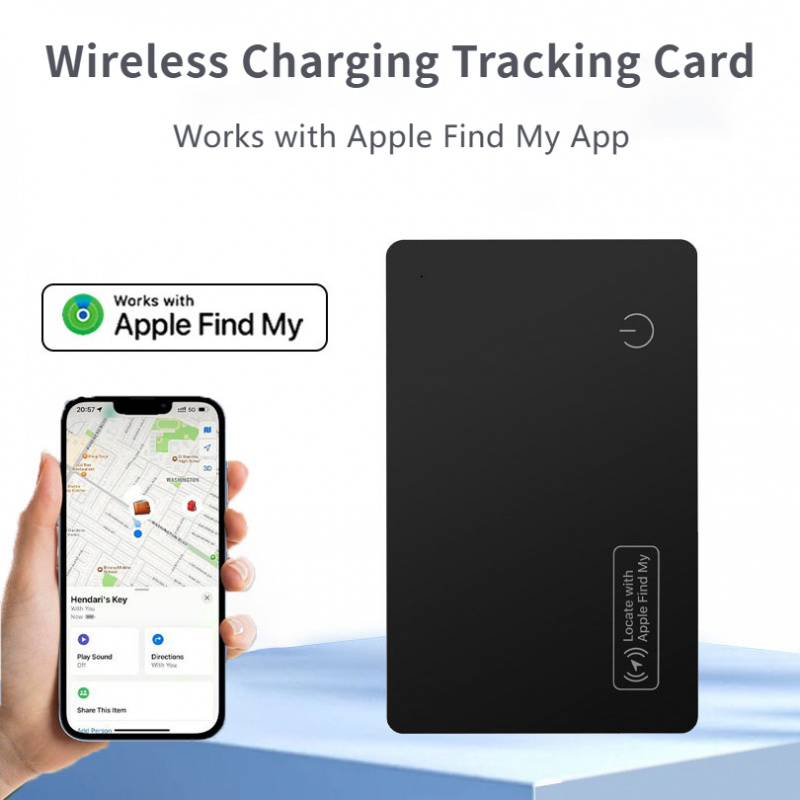 新しいワイヤレス充電追跡位置ウォレットトラッカーカード防水 GPS ロケーター Apple と連携アプリを探す Bluetooth トラッカー