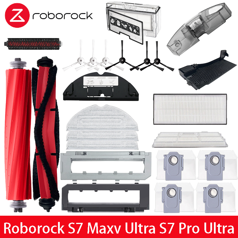 メインサイドブラシモップ Hepa フィルターダストバッグクリーニングローリングブラシ Roborock S7 Maxv Ultra S7 Pro ウルトラロボット掃除機アクセサリー