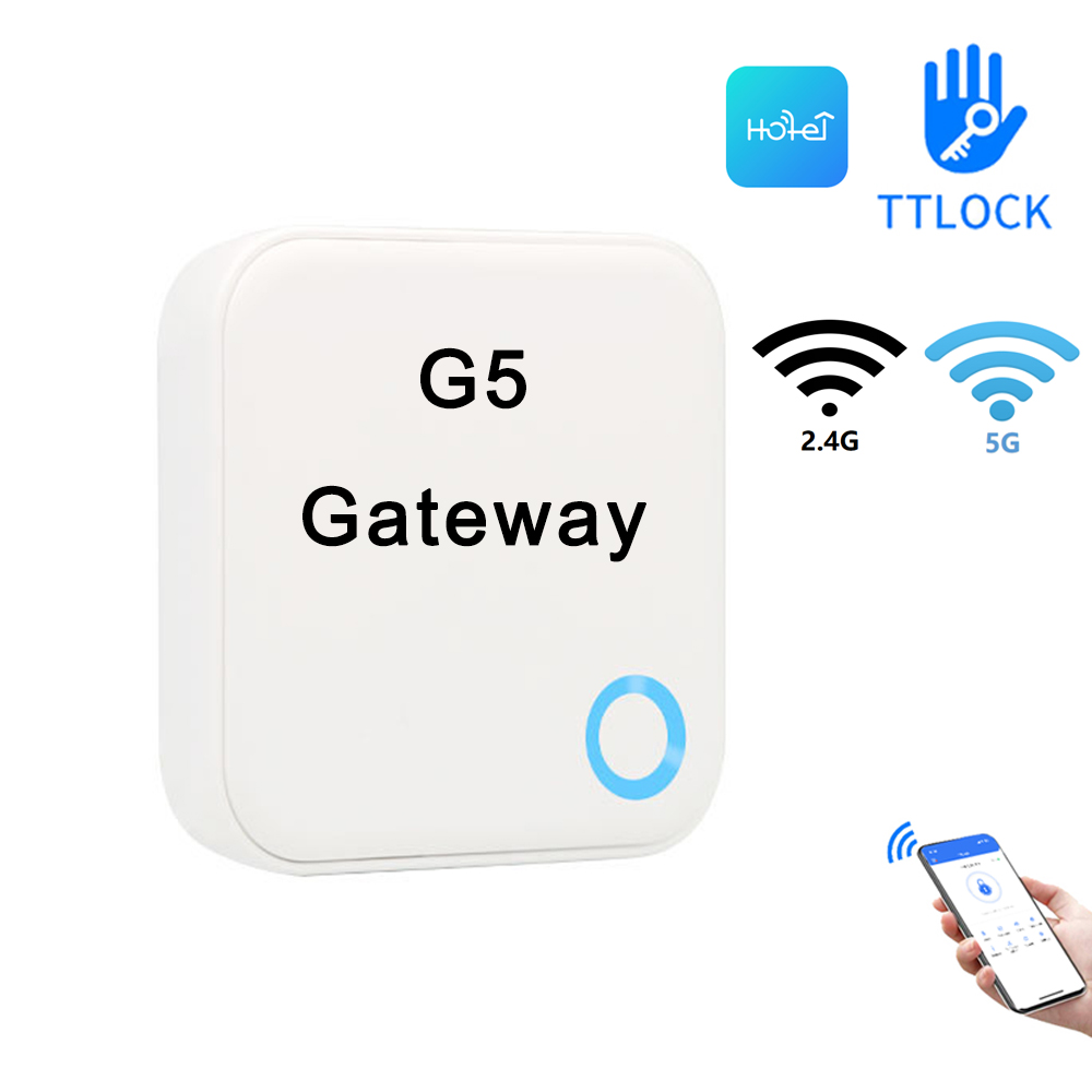 TTLock または TTHotel APP デバイスゲートウェイハブ G5 Bluetooth 互換性 2.4G 5G WiFi コンバータリモコンスマートロック用