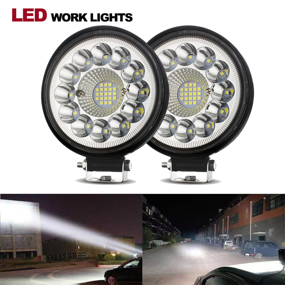 4 "車の LED バーオフロード 4X4 スポットライト 12 V 24 V ワークライトバージープトラック車のトラクター ATV バーラヘッドライトカーアクセサリー