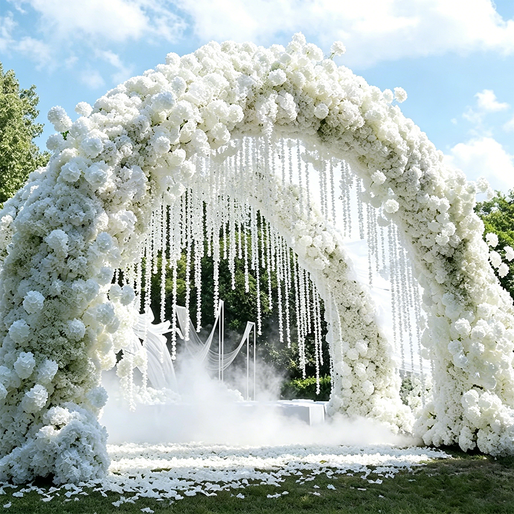 27 アジサイの花頭造花結婚式のフラワーアレンジメント撮影シーン模擬フラワーアレンジメント家の装飾