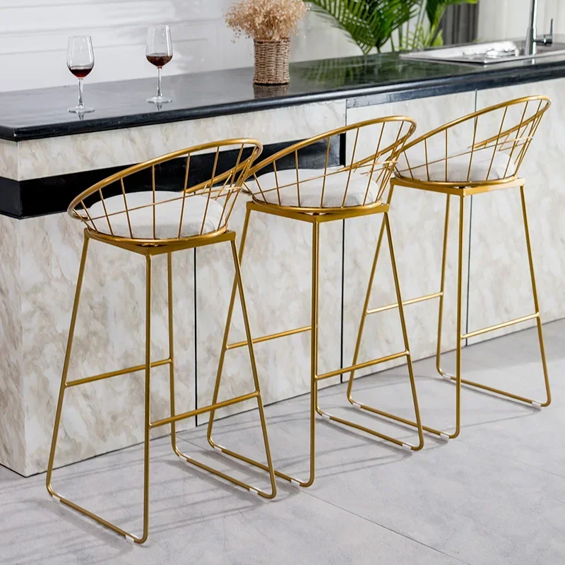 北欧スタイルの金属バースツールモダンな高級高座席ホームデザイナーキッチン Sillas パラ Comedor レストラン家具