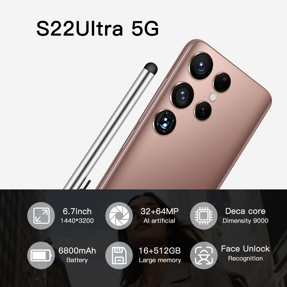 オリジナル 16 ギガバイト + 512 ギガバイト S22 + 超多機能フルスクリーン携帯電話 5 グラムミニ携帯電話携帯 5 グラムスマートフォン