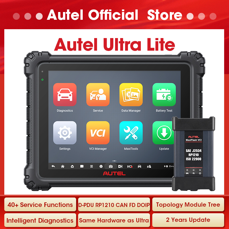 Autel Ultra Lite 診断スキャナー高度な VCMI ECU プログラミング CAN FD 自動スキャンツールすべてのシステム診断 PK MS919