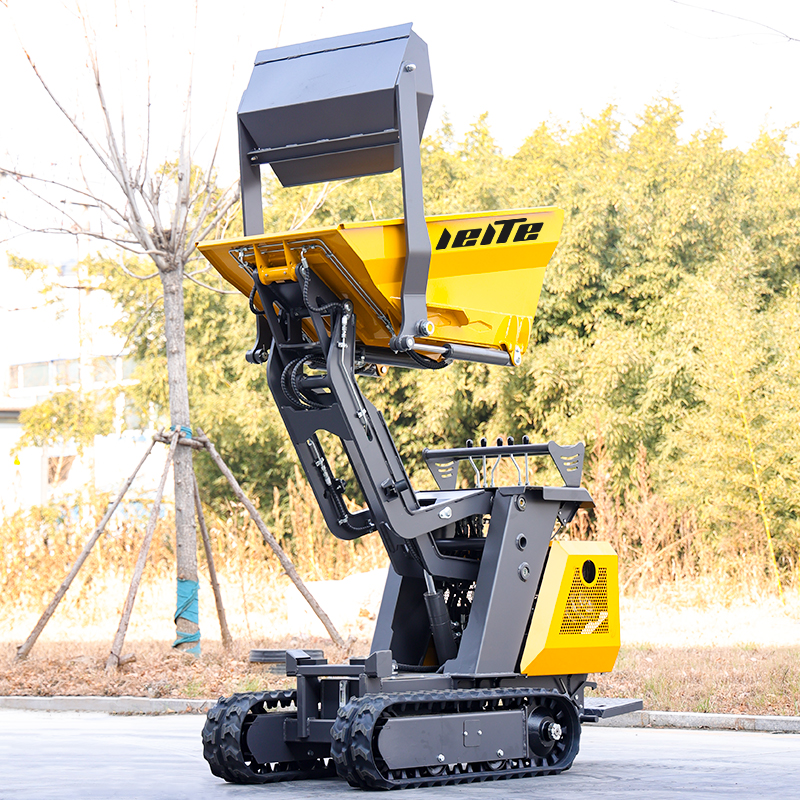 新しいミニ追跡ダンパー 0.8 トンコンパクトダンパー建設マテリアルハンドリング造園ミニダンパーカスタマイズ