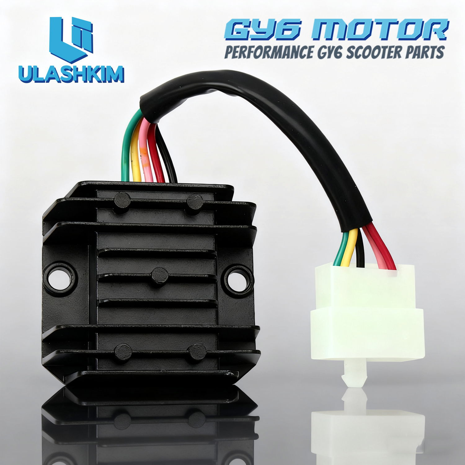 オートバイスクーター電圧レギュレータ整流器 GY6 125cc スクーター 5 線式電圧レギュレータシリコン電圧レギュレータ