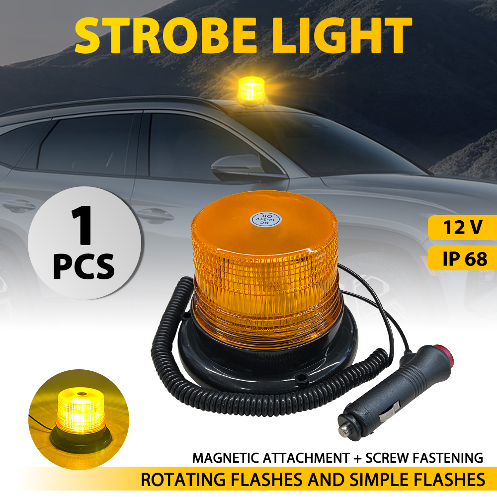 ユニバーサル LED ストロボ警告灯緊急ビーコン車のトラックの屋根上磁気ベースセキュリティ自動 12V 24V 点滅ライト
