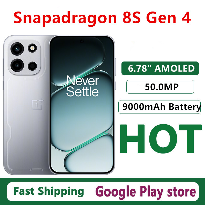 Original Oneplus Turbo 6 Mobile Phone Snapdragon 8S Gen 4 OTA 6.78" AMOLED 165HZ 50.0MP Camera 9000mAh Battery 80W Charge IP69