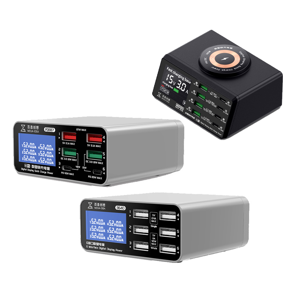 MEGA-IDEA 超高速充電器 PQW110 B640 PQ687 QC3.0 PD USB ワイヤレス充電ポート 110 ワット 87 ワット 40 ワット携帯電話 Ipad