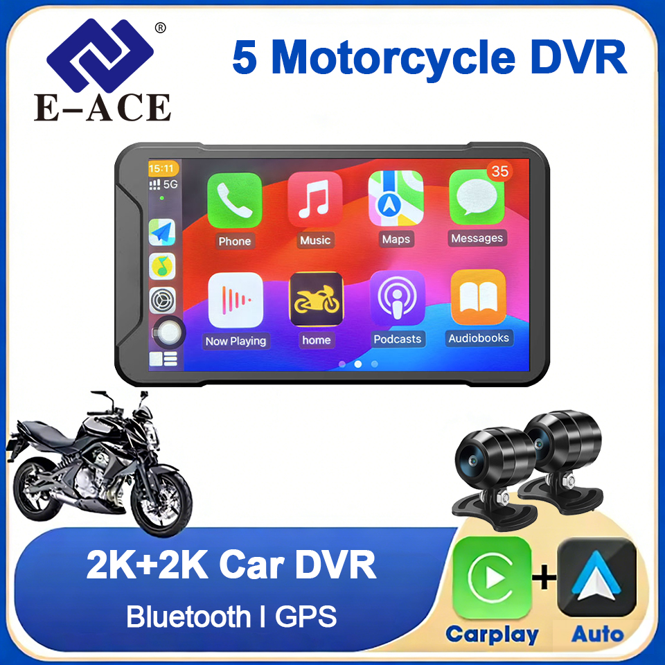 5.0 インチ ワイヤレス CarPlay Moto Android Auto デジタル Moto ダッシュボード 2K