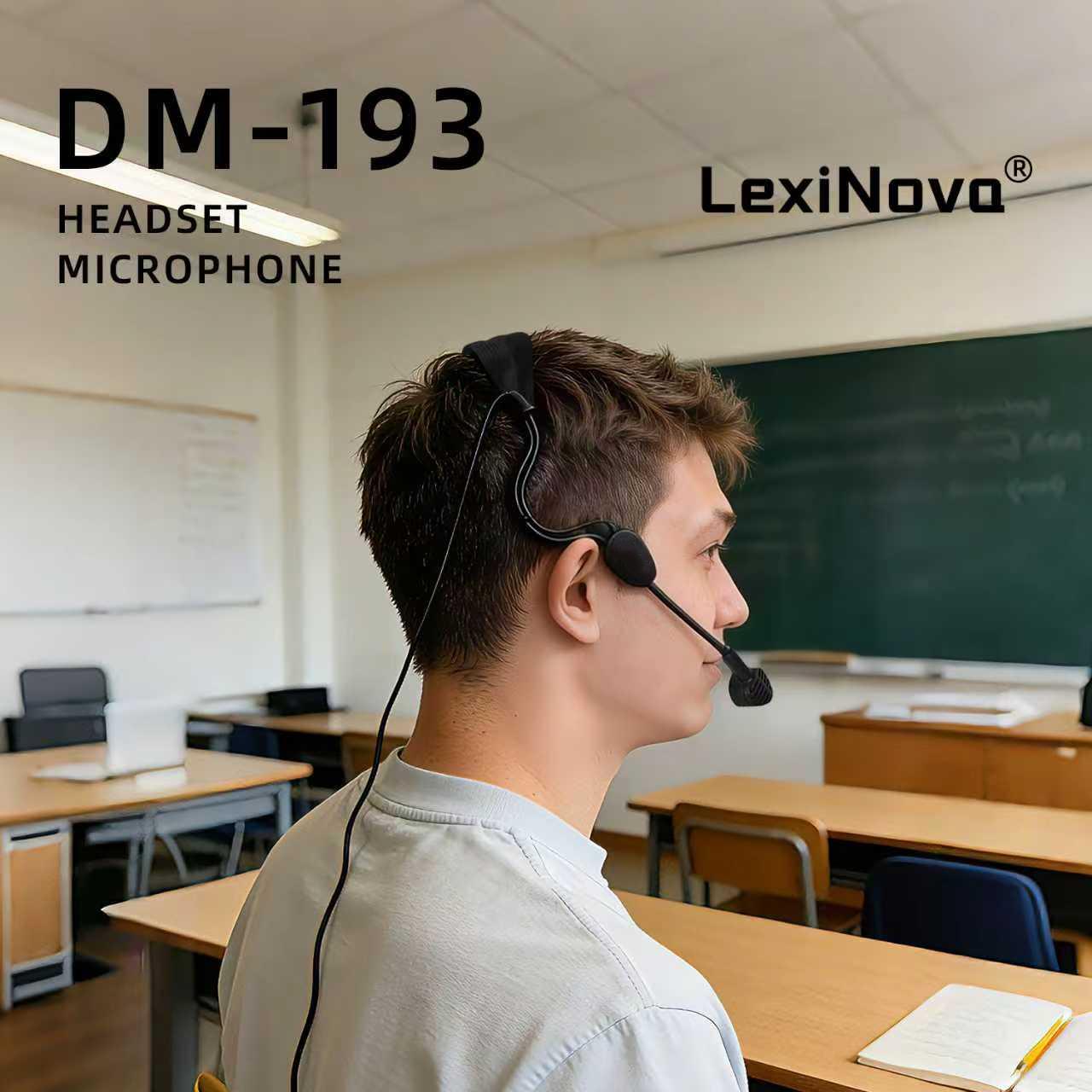 DM-193 新しいプロフェッショナルヘッドマウント有線マイクビデオ録画教育会議に適した新しいポータブル柔軟な音声