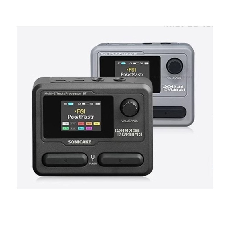 SONICAKE ポケットマスターエレキギターベースアンプカスタム 1.77 インチカラフルな LCD スクリーンモデリング IR マルチエフェクト OTG ルーパー付き