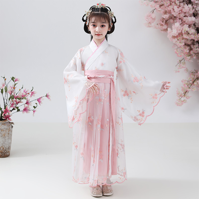 Girl Dress Hanfu Vintage Style Kids Clothes Vestido Traditional Chinese Clothing Cosplay Children Princess Costume Girls Dresses