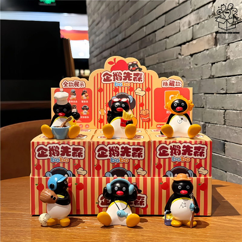 かわいい漫画ペンギンブラインドボックスクリエイティブ漫画ペンギン周辺置物オフィスデスクトップ装飾品女の子のホリデーギフト