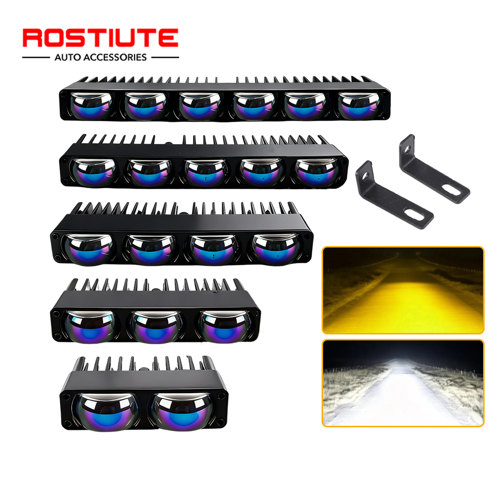 ホワイトアンバー Led バー 12-80V 補助スポットライトドライビングフォグランプグリル Led ワークライト自動グリルオフロードオートバイ 4x4