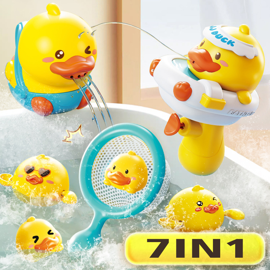 子供用小さな黄色いアヒルのシャワーおもちゃベビーシャワー水泳シャワー水シャワースプリンクラーアヒルセット