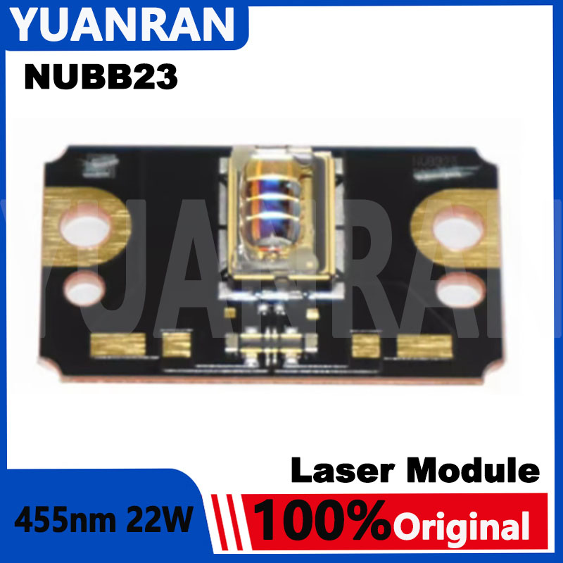 455nm 22W 青色 NUBB23 レーザー ダイオード、4 LD チップ アレイおよびヒートシンク ボード付き