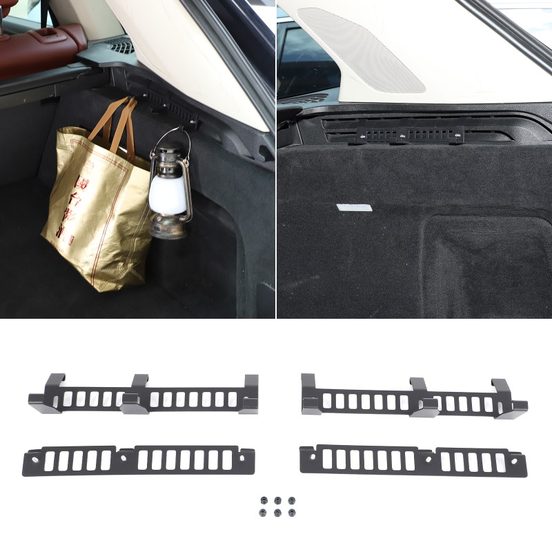 2 個炭素鋼トランクサイドフック車の収納フック 2019 BMW X5 G05 車のインテリアアクセサリー
