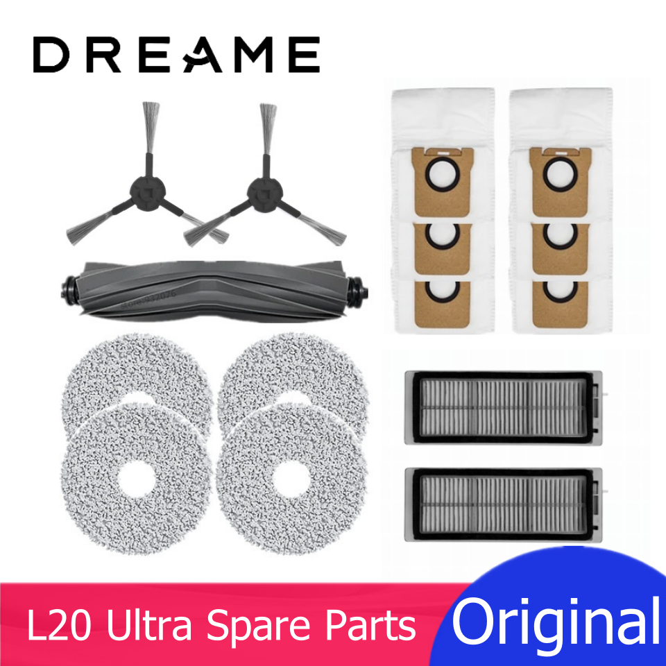 オリジナル Dreame Bot L20 Ultra / X20 Pro ロボット掃除機アクセサリーパーツ、メインサイドブラシ、カバー、フィルター、モップラグオプション