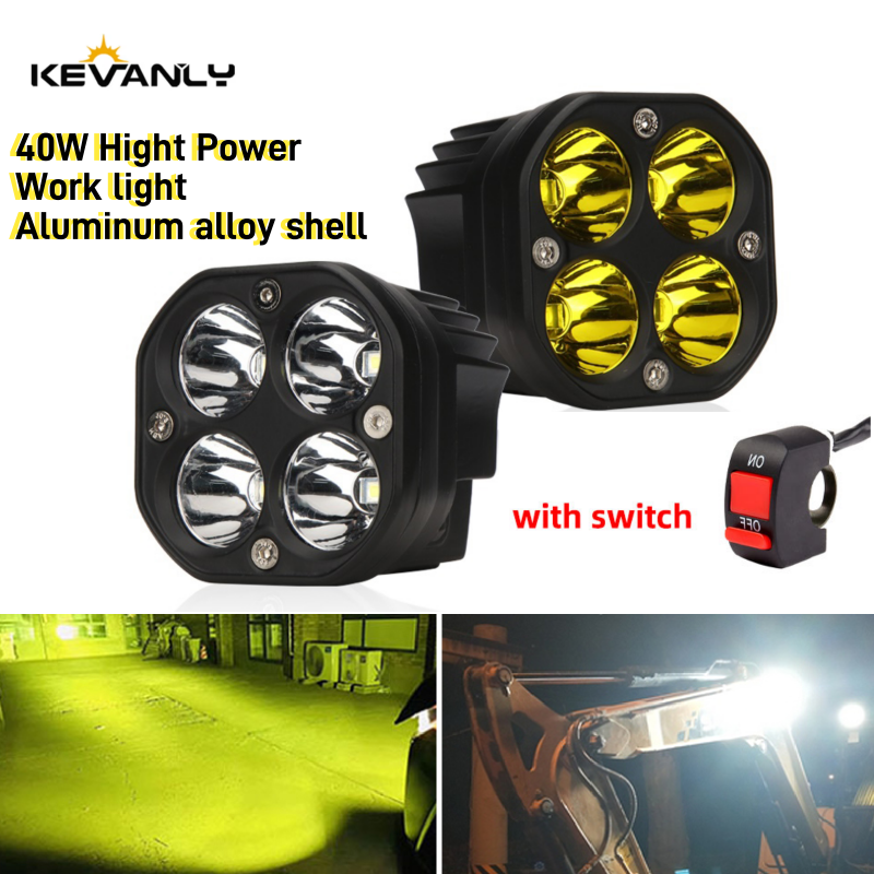 3 インチミニ 40 ワット Led ワークライトスクエアスポットライトオートバイ運転ポッドランプ 4 × 4 オフロードトラクタートラック UTV ATV 車フォグランプ