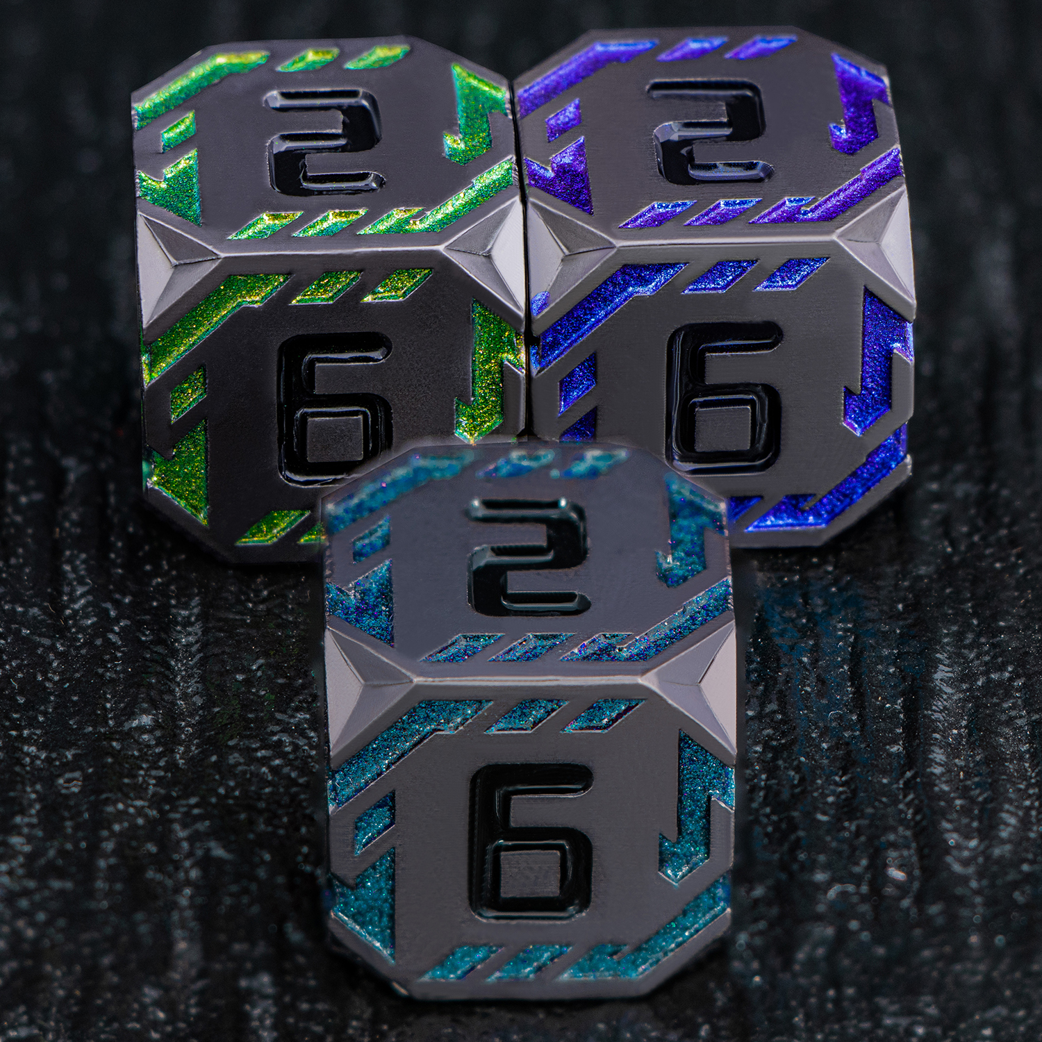 7 個ストライプ D20 DND メタルシャープエッジダイスセット D と D ダンジョンとドラゴンパスファインダー D D 多面体ロールプレイングゲーム D