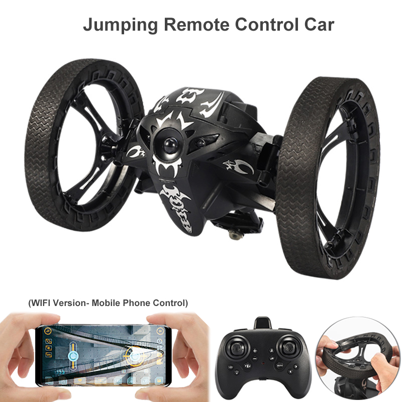 RC スタントカー Wifi Hd カメラ付きバウンス車柔軟な車輪回転 Led ライトリモコンジャンプ車両おもちゃギフト Q207