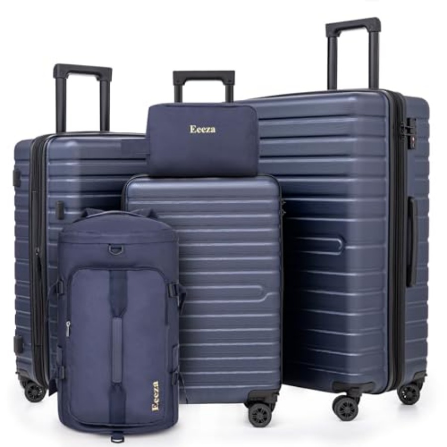 拡張可能な荷物セット 21 インチ/25 インチ/30 インチ 5 個の荷物セット、ABS ハードシェル軽量 TSA ロックと取り外し可能な Do 付きスーツケースセット