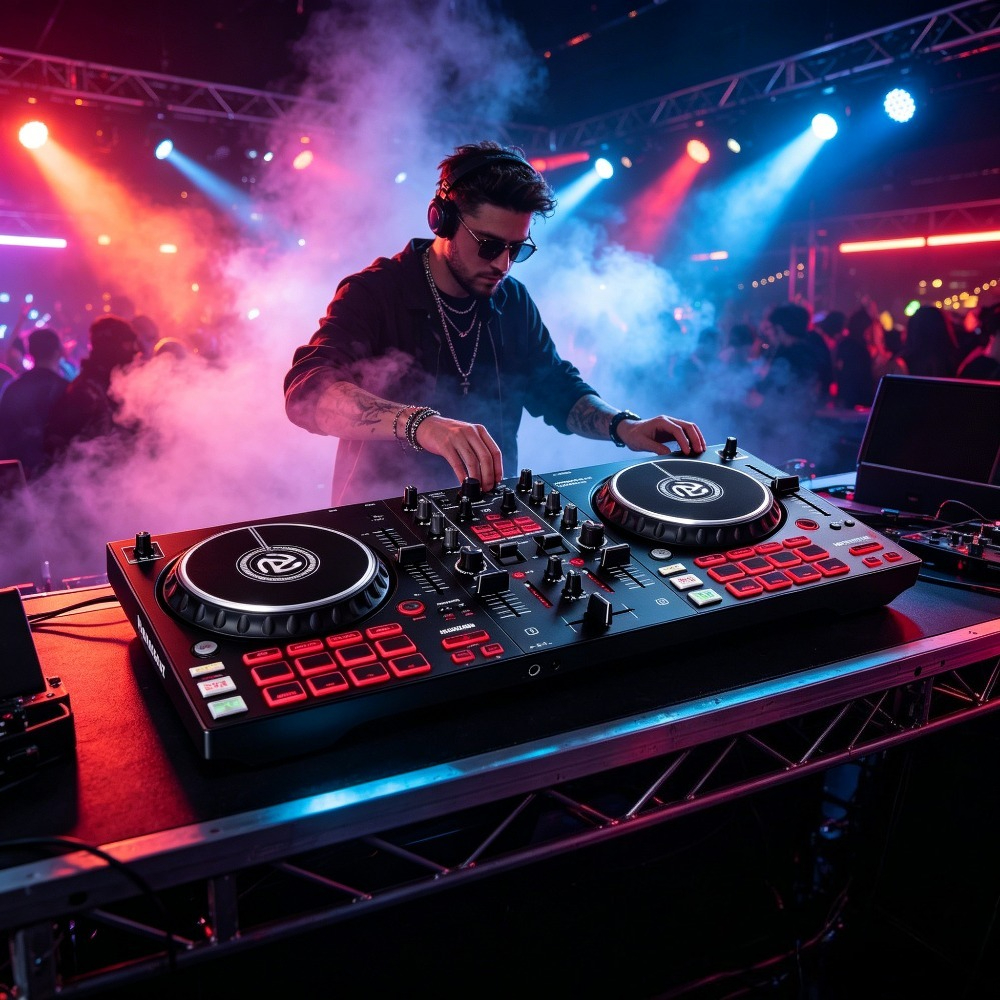 Mixtrack Pro FX DJ コントローラー Serato 2 デッキ用 エフェクトパドル付き オーディオインターフェイス
