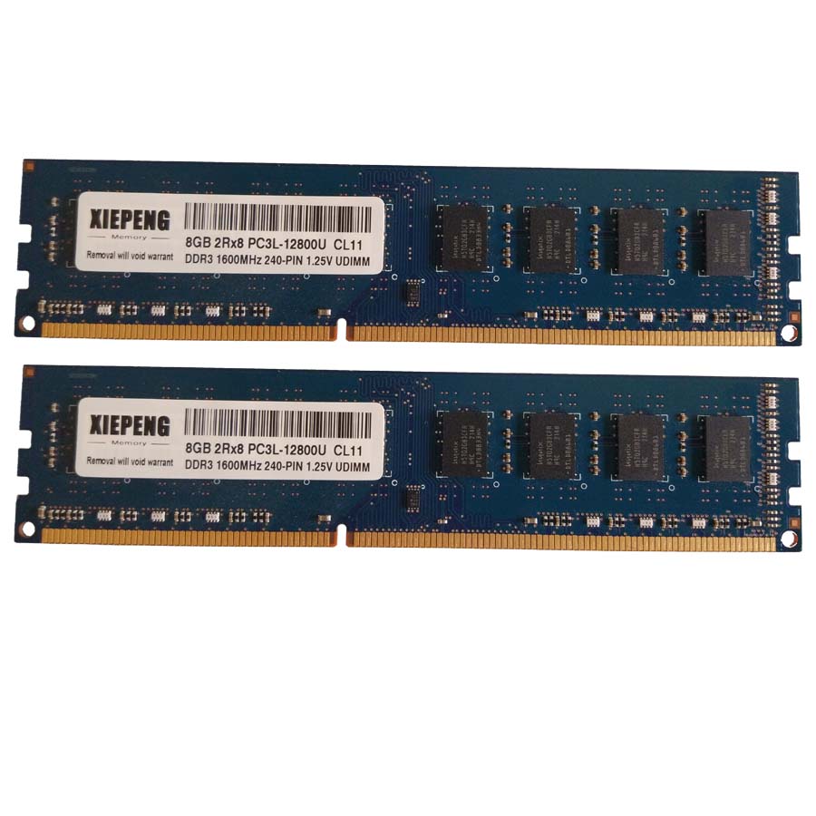 デスクトップ用メモリ 8GB 2Rx8 PC3L-12800U 1600MHz DDR3 8g 1600 MHz pc3L 12800 RAM 240ピン UDIMM
