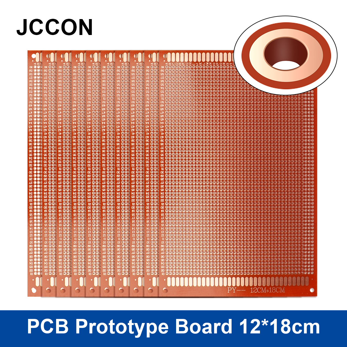 10 個 PCB プロトタイプボード 12 × 18 センチメートル回路プロトボードユニバーサル DIY マトリックス単列連続穴はんだプレート