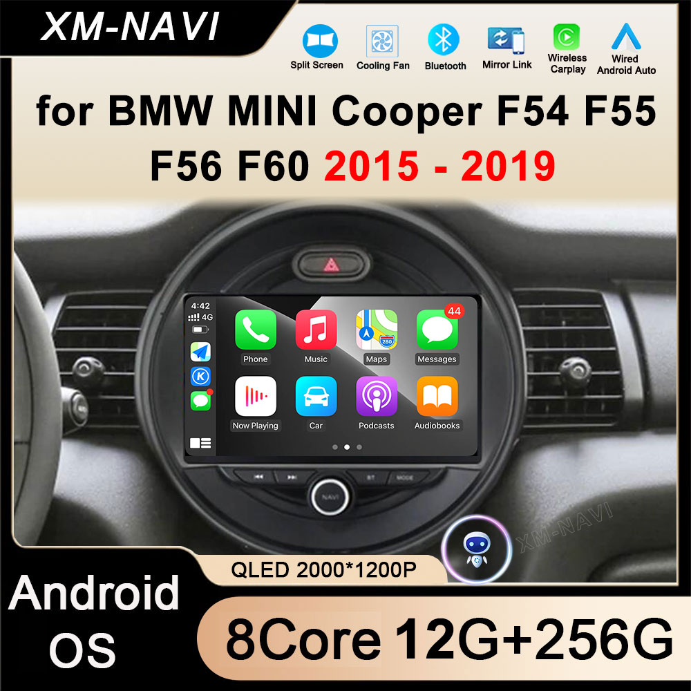 アンドロイド 16 Autoradio ステレオ BMW ミニクーパー F54 F55 F56 F60 2015-2019 Carplay 自動車ラジオマルチメディアプレーヤー 4 グラム WIFI