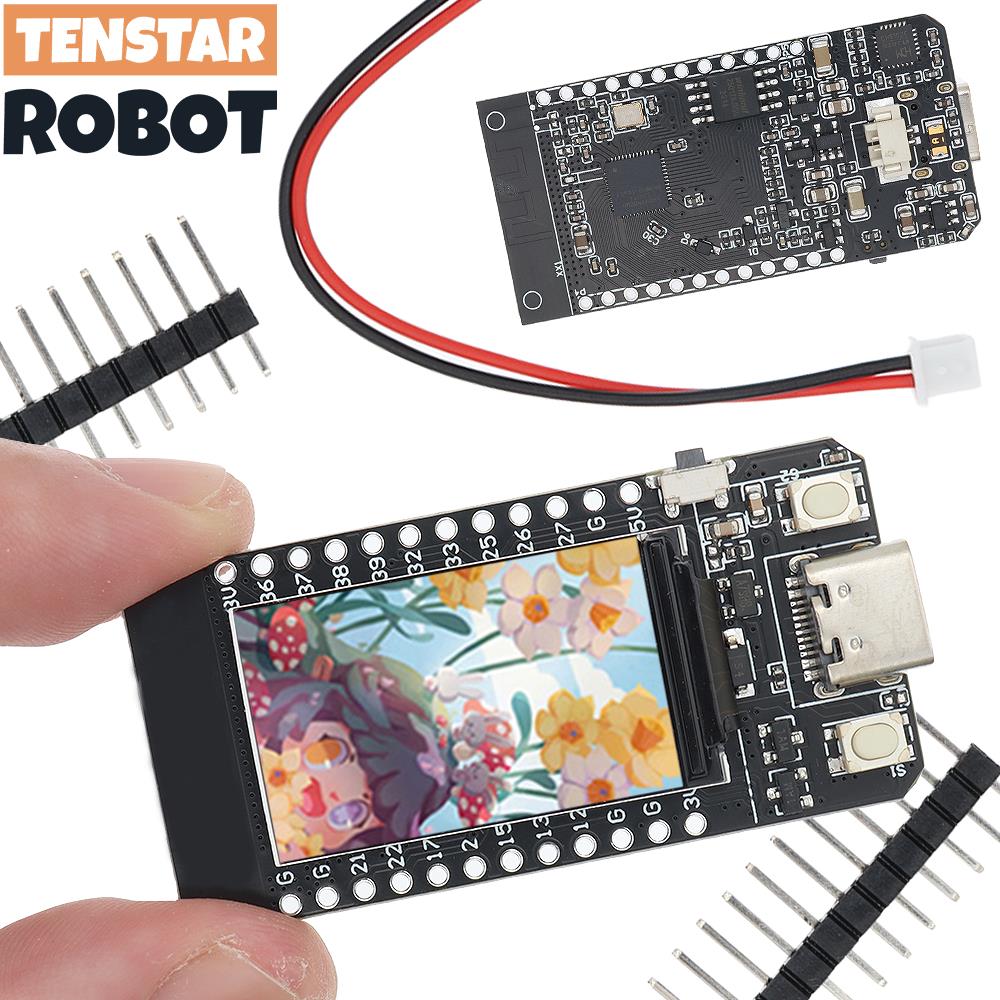 TENSTAR T-ディスプレイ ESP32-D0WD CH9102 チップ 16MB WiFi および Bluetooth 互換モジュール開発ボード 1.14 インチ LCD コントロール