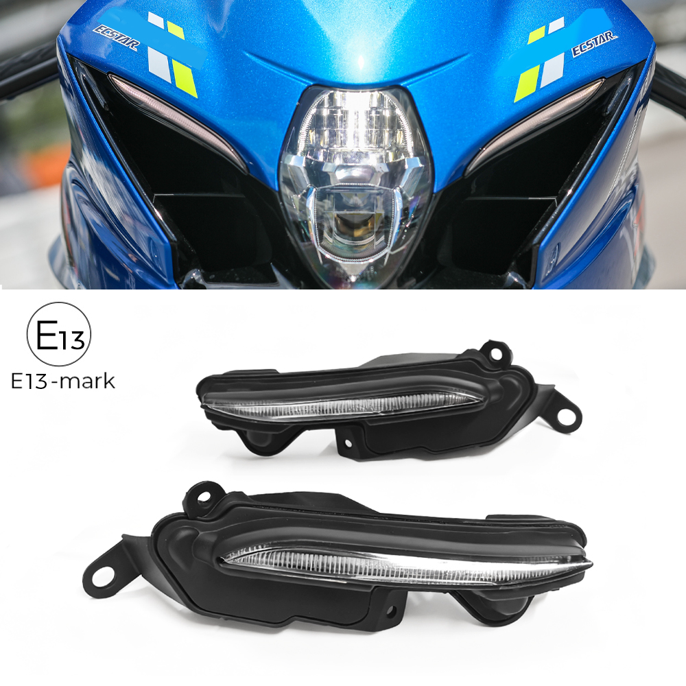 2017-2024 スズキ GSXR 1000 フロントポジションライト LED フォグ装飾サイドライトスズキ GSXR1000 GSXR1000R GSX-R 1000
