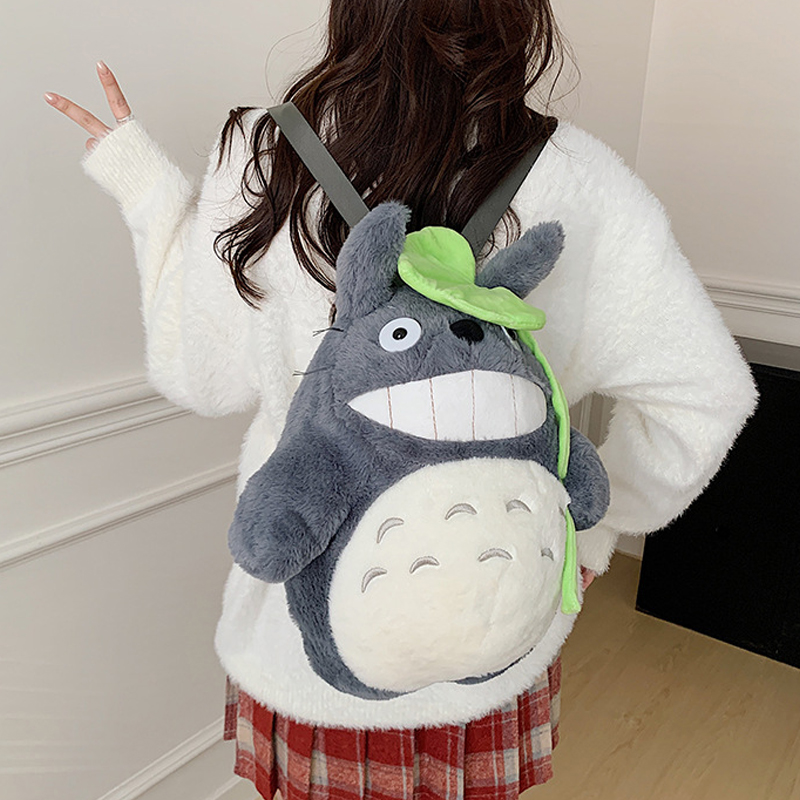 35 センチメートルとなりのトトロぬいぐるみナップザック Haunter ぬいぐるみアニメバックパックチンチラ動物誕生日プレゼント子供のためのクリスマスバッグ
