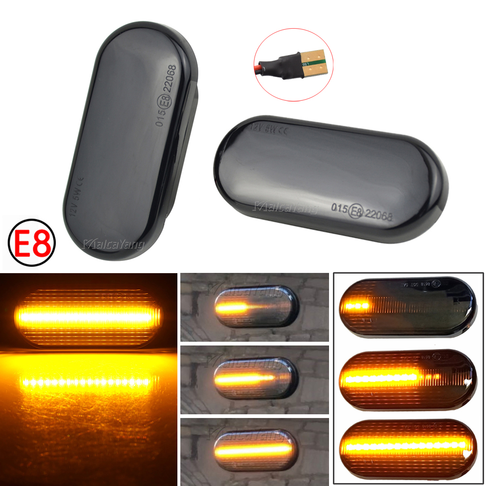 シートイビサ 6L コルドバトレドレオン MK1 MK2 LED ダイナミックサイドマーカーライトターンシグナルライトオクタビア用