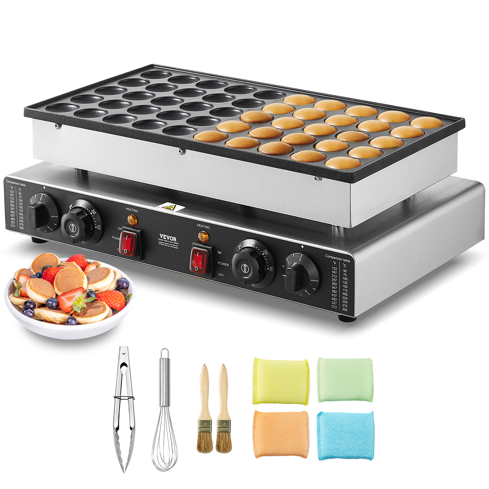 SucceBuy 50 個ミニダッチパンケーキメーカーどら焼きベーカーマシン商業ノンスティックワッフルメーカーデュアルテンポ