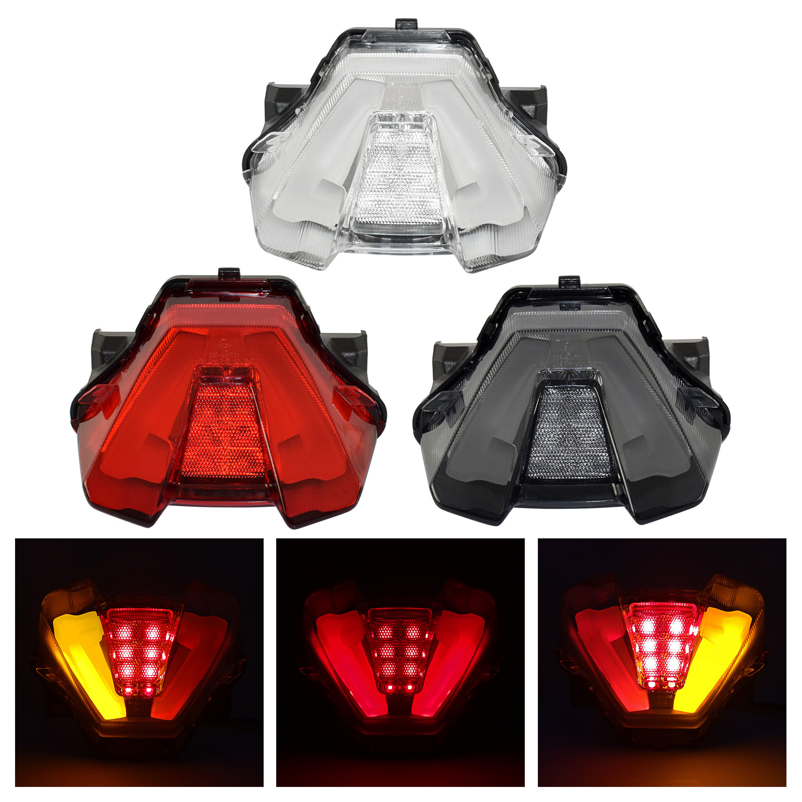 TAORIDER-MOTO オートバイ LED 統合ウインカーテールライトリアテールブレーキターンシグナルライトヤマハ MT-07 2021 2022 2023