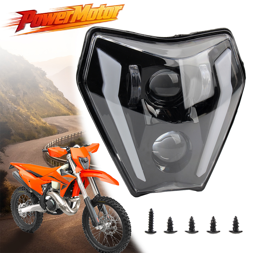 KTM EXC EXCF オートバイヘッドライト LED 芯ライト SX SXF XC XCF 125 150 250 300 350 2024 耐久レースヘッドランプダートバイク