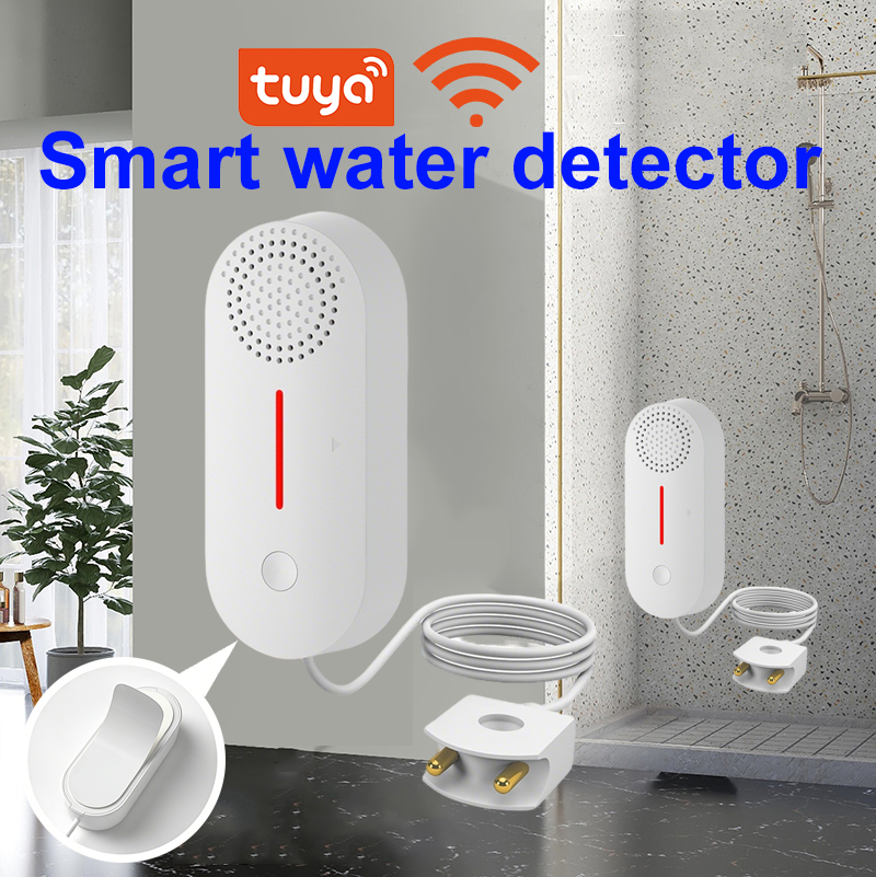 WiFi スマート水センサー漏水検出器 Tuya スマートホーム洪水オーバーフロー安全システムアプリリモート警報 Tuya で動作