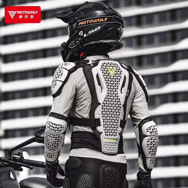 男性モトクロスボディアーマー CE 認定オートバイ鎧防護服胸バックパッドバイク鎧