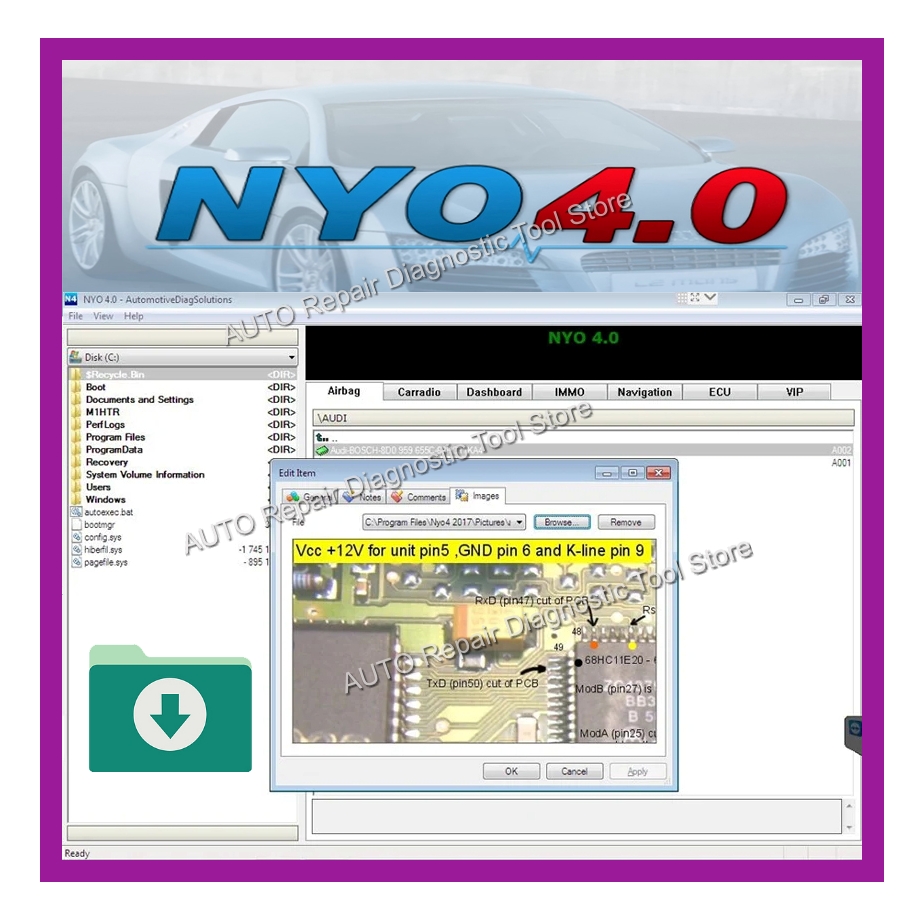 NYO4.0 コンピュータデコードソフトウェア NYO4 2017 ナビゲーションオーディオエアバッグ計器デコードアクティベーション無料カーラジオロック解除ソフトウェア