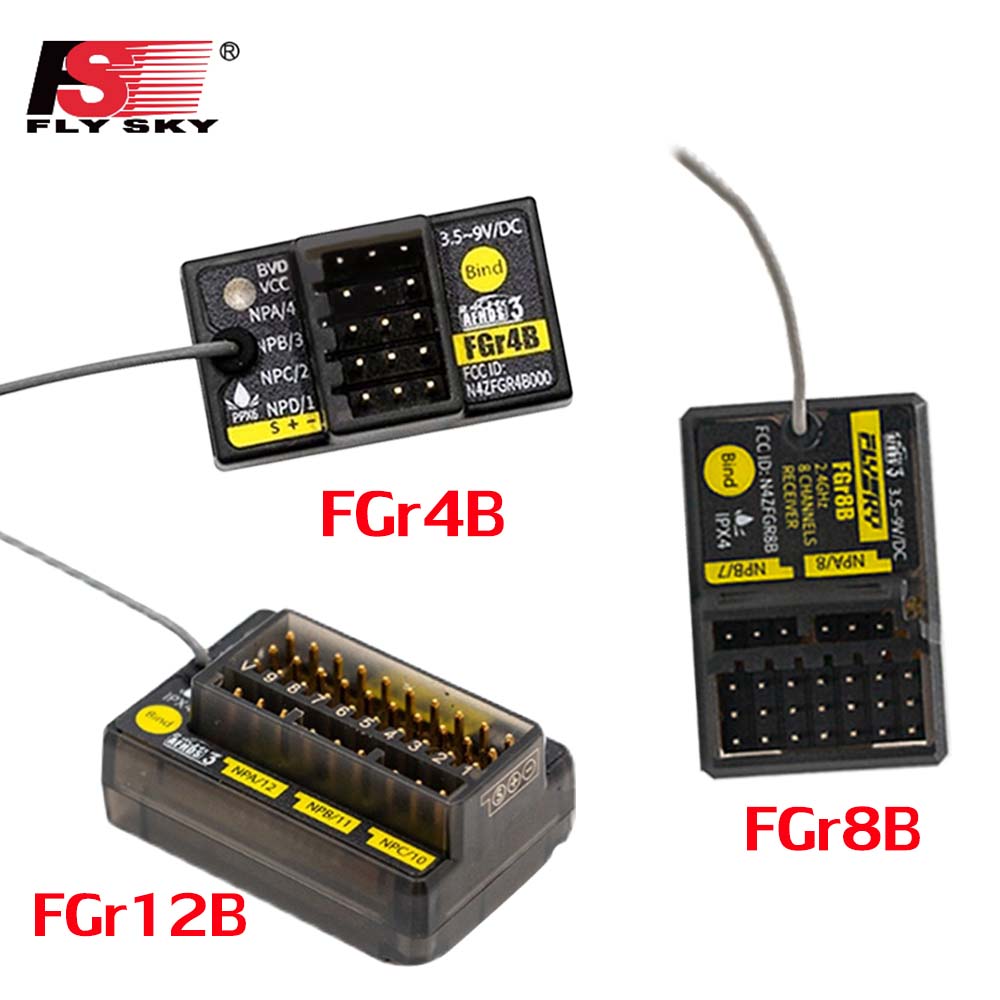 Flysky FGr4B FGr8B FGr12B 2.4GHz 4/8/12CH レシーバー PWM/PPM/i-bus 出力 PL18 NB4 Lite AFHDS 3 トランスミッター用