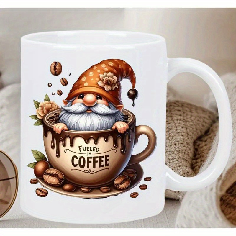 ホットセラミックノームコーヒーマグ、ノームデザインの断熱再利用可能な飲料カップ、手洗いのみ、コーヒー愛好家への理想的なギフト