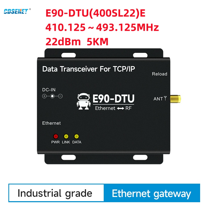 433MHz Lora ワイヤレスデータ伝送イーサネットゲートウェイ CDSENET E90-DTU(400SL22)E 22dbm 長距離 5KM Modbus TCP-RTU MQTT