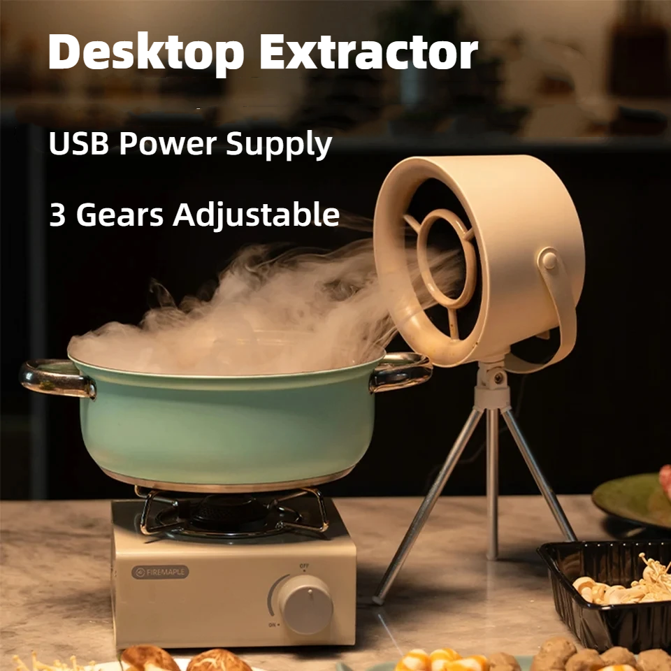 2025 新ポータブル排気ファン小型キッチンフード抽出器バーベキュー USB 供給デスクトップレンジフードミニ吸盤フード