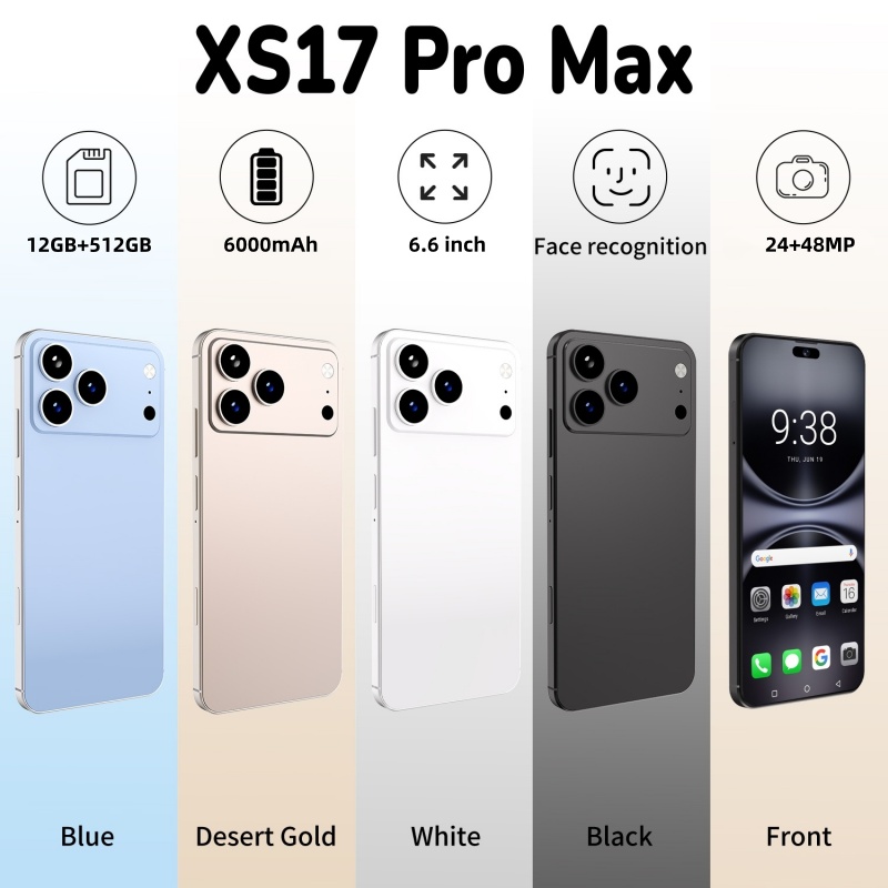 SURGAZE XS17 Pro Max スマートフォン 6.6 インチインテリジェント 4G 5G デュアルカードデュアルスタンバイ Android システム 12GB 512GB グローバルバージョン