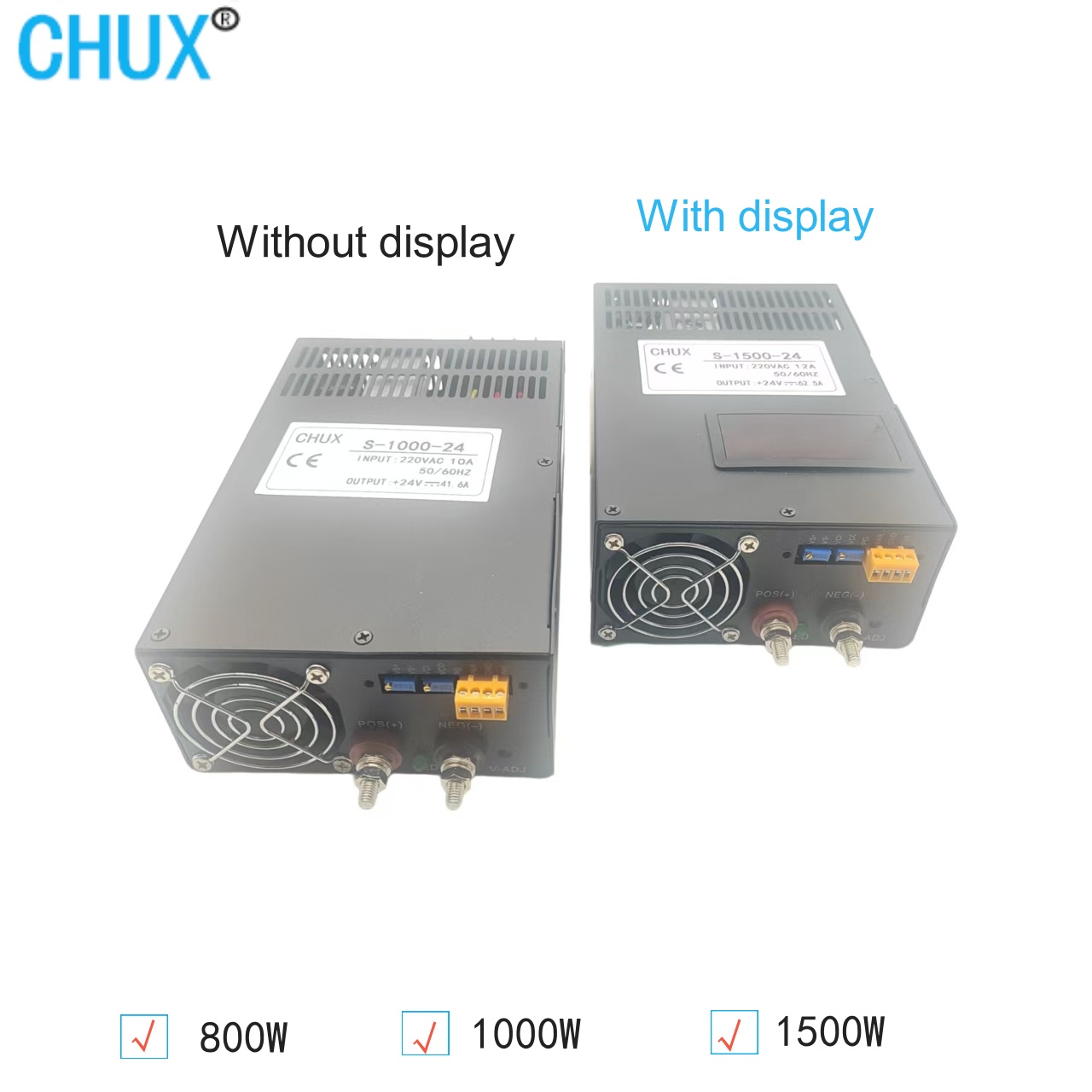 CHUX 1500W 1000W 800W 調整可能なスイッチング電源 0-12V 15V 24V 27V 36V 48V 60V 72V 80V 90V 100V 110V 220v 300V DC 電源