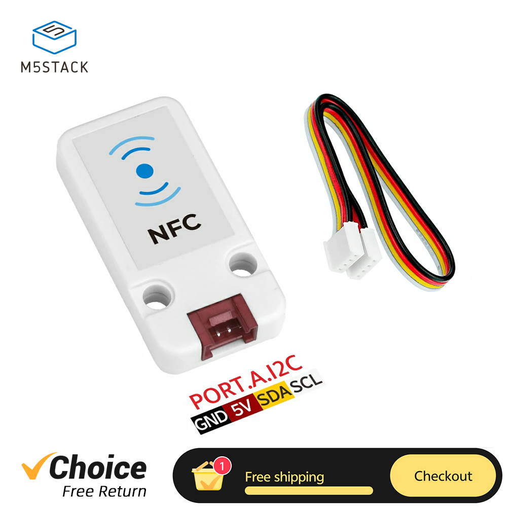 M5Stack ユニッ​​ト NFC リーダー 近距離無線通信 読み書きモジュール サポート 13.56 MHz I2C インターフェイス スマート トランスポート