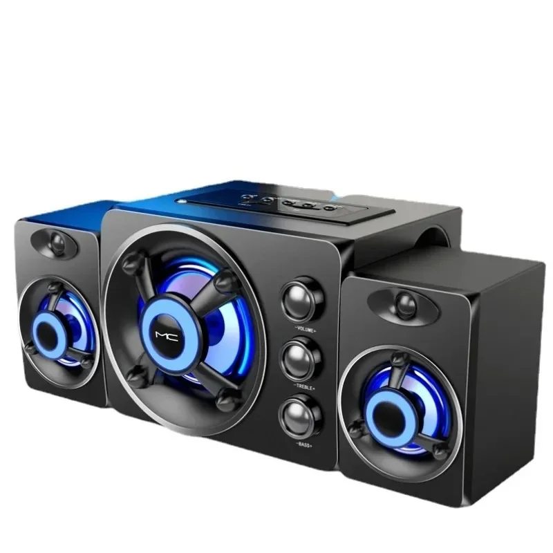 HIFI 3D ステレオスピーカーカラフルな LED ヘビーライト AUX USB 有線ワイヤレス Bluetooth オーディオホームシアターサラウンドサウンドバーテレビ